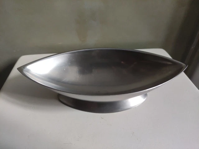Grand Plateau De Service Sur Pied Guy Degrenne - Modèle Cosmos, Inox Argenté