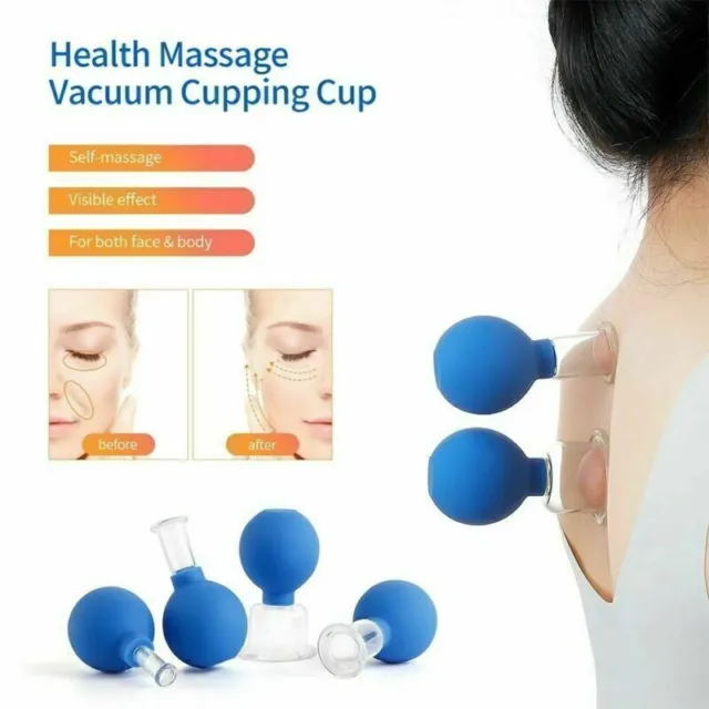 Massage Vakuum Saug Therapie Körper Gesichts Schröpfen Cup für 4 Tassen DHL TOP