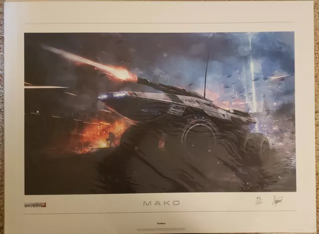 Mass Effect 3 Mako Lithograph Signed & Numbered 45/300