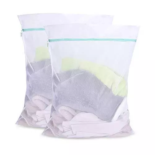 OTraki Mesh Laundry Bag for Delicates 2 Pack 24 x 32 inch Zippered Large Washing