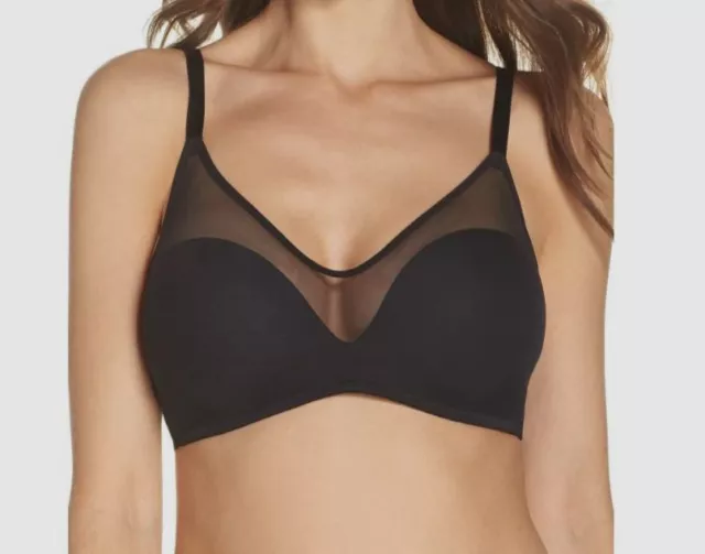 Le Mystere Sheer Illusion Wireless Bra 5584 Black 32B : :  Clothing, Shoes & Accessories