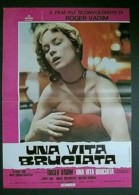 UNA VITA BRUCIATA rara fotobusta verticale lobby card originale film