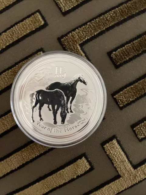 2 Dollars 2014 Lunar 2 Oz "Year of the Horse