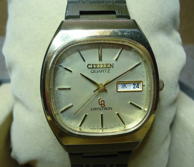 Citizen/Crystron/4-731808K/Color/Original Bracelet/Men'S Watch/Operation Product