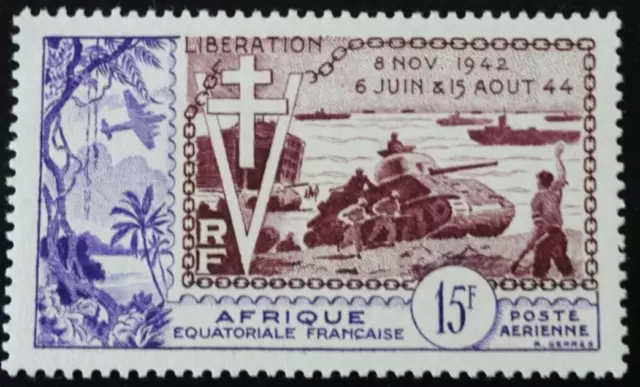 Afrika Äquatorial- Französisch Aef Post Luft Pa N° 57 neuer Stempel MH