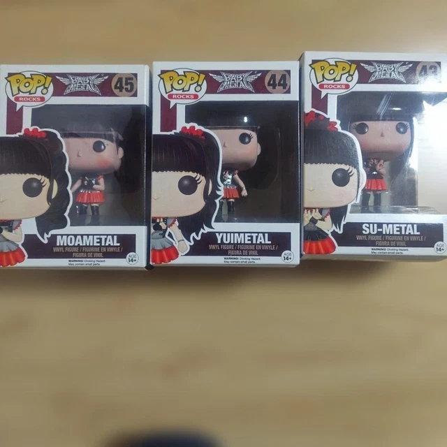 BABYMETAL FUNKO POP Rocks RARO Su-Metal, Yuimetal y Moametal Set