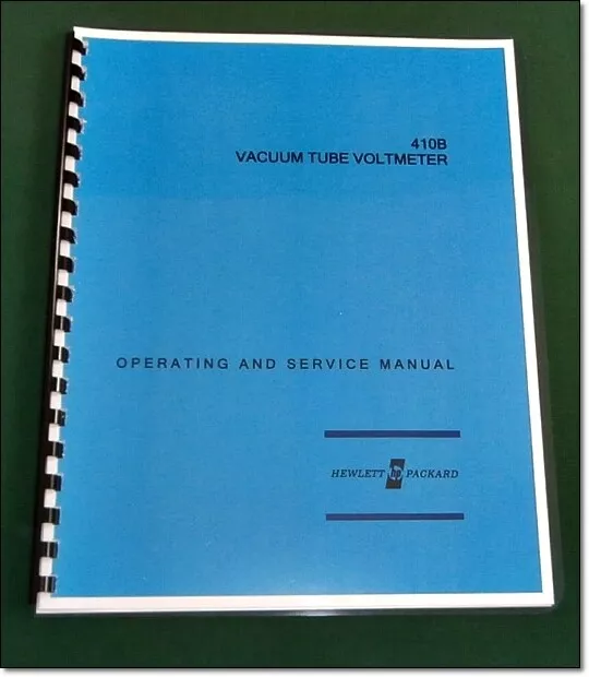 HP 410B Operating & Service Manual: w/11"X17" Schematic & Protective Covers