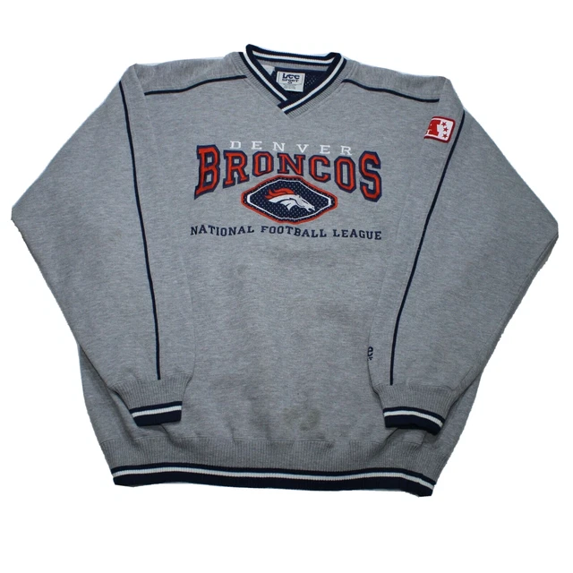 Felpa sportiva vintage Lee rara Denver Broncos NFL USA maglione calcio taglia XL