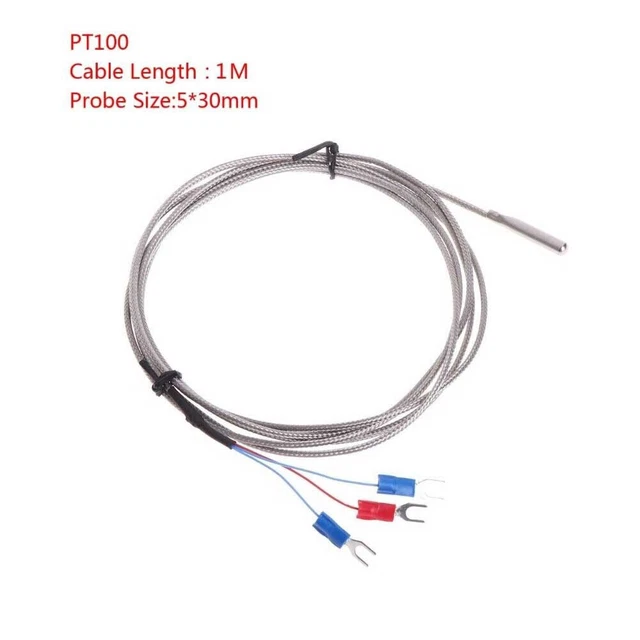 Sonde De Température PT100 - Plage -50 à +420°C, Câble Silicone 2m, Diamètre 6mm, Marque ZUIDID