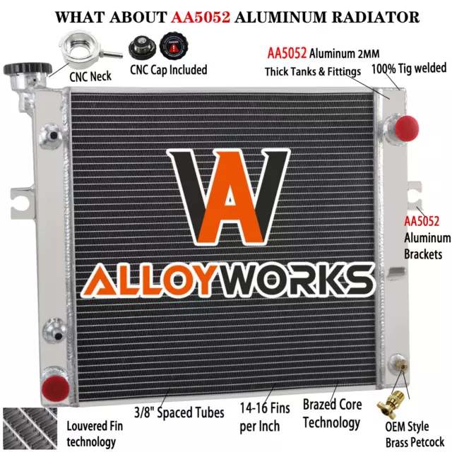 3 Row Aluminum Radiator For Hyster Yale Forklift S25-35XM H25-35SM 580021191