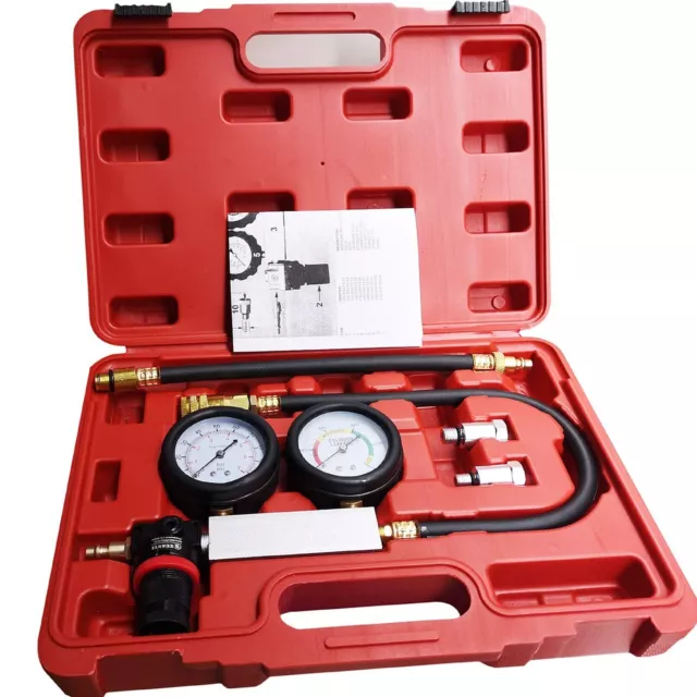 Cylinder Leak Down Tester,Compression Test kit - Engine Cylinder Dual Gauge L...