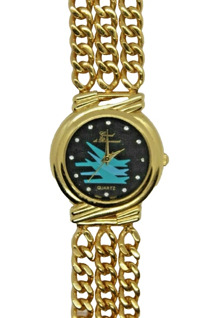 Montre Dame BICHE DE BERE Neuve De Stock - Quartz, Boîtier Acier, Bracelet Cuir Noir, Jamais Portée