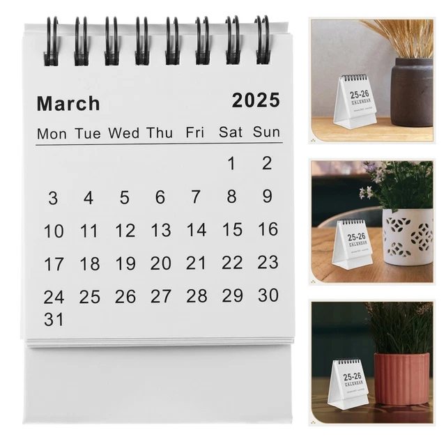 20252026 MINI DESK Calendar Monthly Flip Calendar for Office Desk Cute