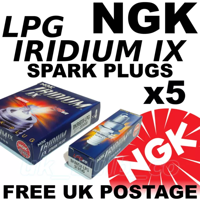 5x NGK IRIDIUM IX LPG SPARK PLUGS VOLVO V70 2.5 lt 20 VALVE 97 >00 No. 3356