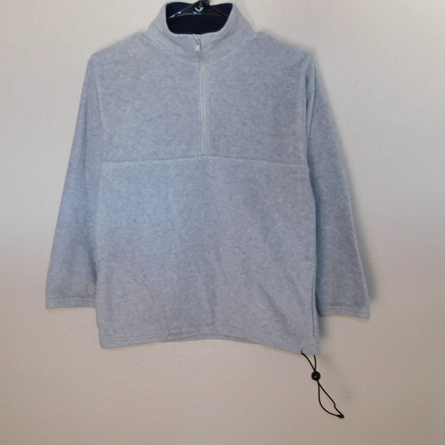 Basic Reservoir Gray Fleece Sweatshirt Youth 12-14 Half Zip Casual Solid