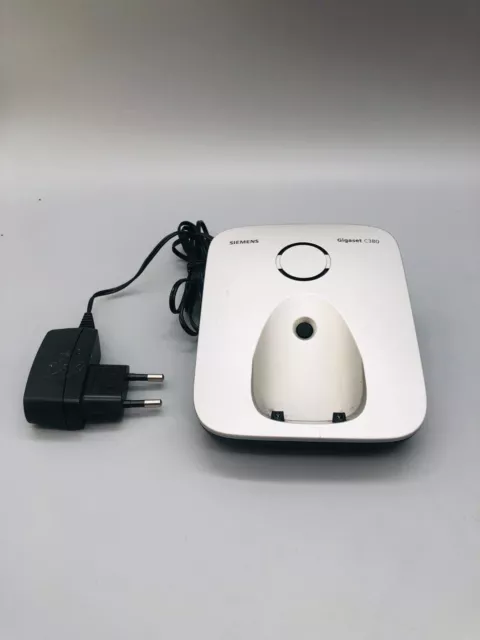 Siemens Gigaset C380 segreteria telefonica stazione base base per C38 argento #1