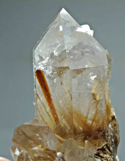 138 CT Unique! Brookite Crystals Inside Rutile Inclusion Quartz @ Baluchistan PK
