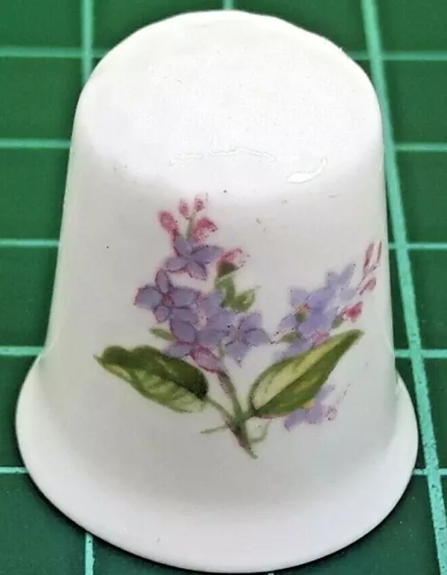 Vintage Staffordshire Thimble Fine Bone China Decorative Flowers Collectible