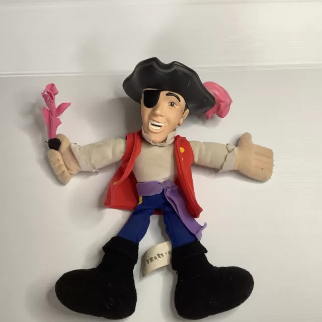 The Wiggles Captain Feathersword Pirate Vinyl Head Plush Toy 2008 Play Along