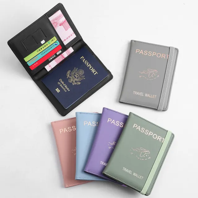 Multi-Function PU Leather RFID Passport Cover Ultra-thin Waterproof PasspoDC