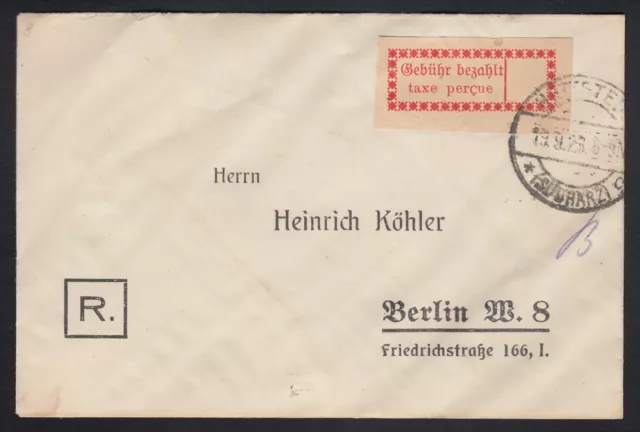 Deutsche Lokalausgabe Halle Saale Gebührenzettel Mi.Nr. 1 I c gestempelt (B170)
