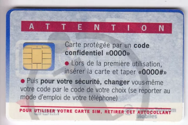 Telecarte Gsm Sim Collector .. France Itineris Ftm R°Autocollant +N° Chip/Puce