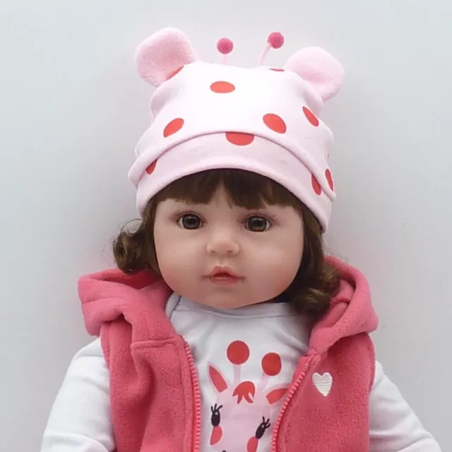 48cm / 60cm Reborn Doll Toy Soft Silicone Cloth Body Newborn Toddler Realistic 2