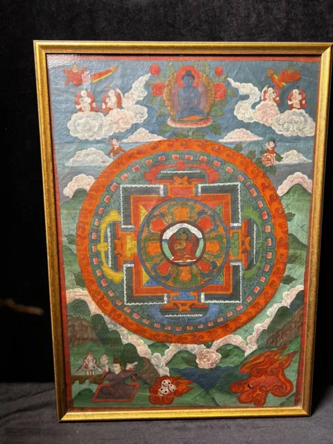 Mandala von Guhyasamaja (buddhistische Gottheit) - Manju Vajra Thangka-Gemälde