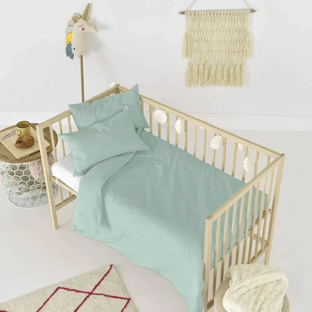 Housse de couette + taie d'oreiller 100 x 120 cm 100% coton