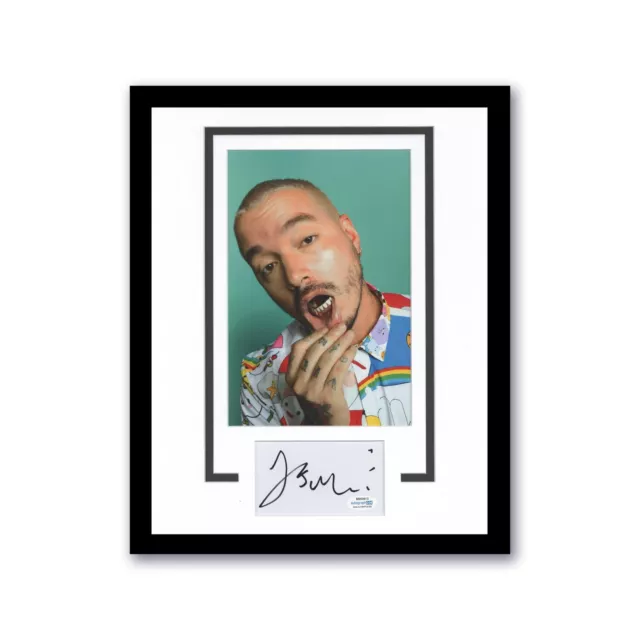 J Balvin AUTOGRAPH Signed Photo Custom Framed 11x14 Matted Display ACOA