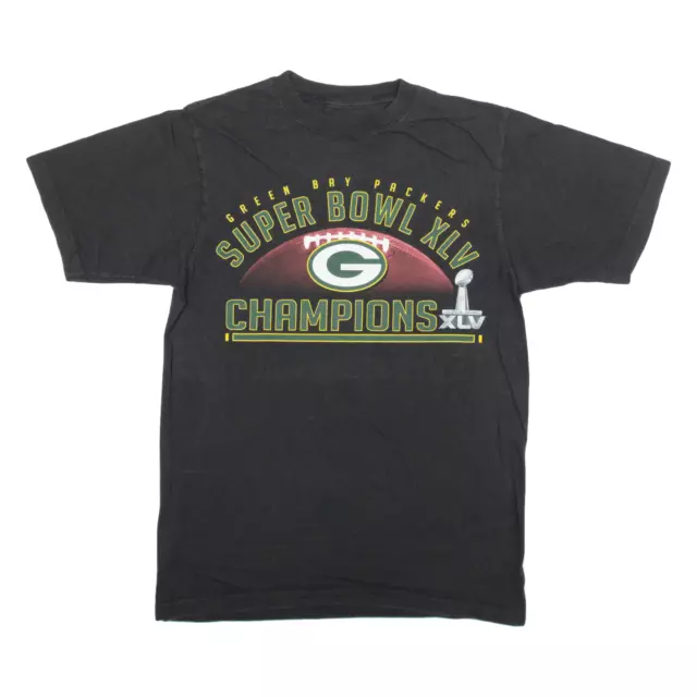 REEBOK Green Bay Packers Super Bowl XLV Champions Mens T-Shirt Black USA M