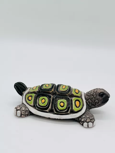 Vintage Artesania Rinconada Art Pottery Figurine Turtle Uruguay Clay Ceramic