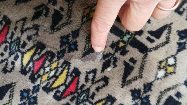 Persain design Oriental CARPET RUG HAND MADE Vintage Fine weave 9ft 6" x 6ft 1" 3