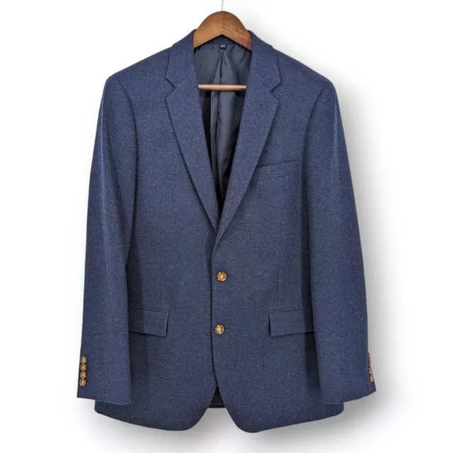J Crew Blazer Men's Size 42L Thompson Navy Blue Wool Sport Coat Jacket 42 Long