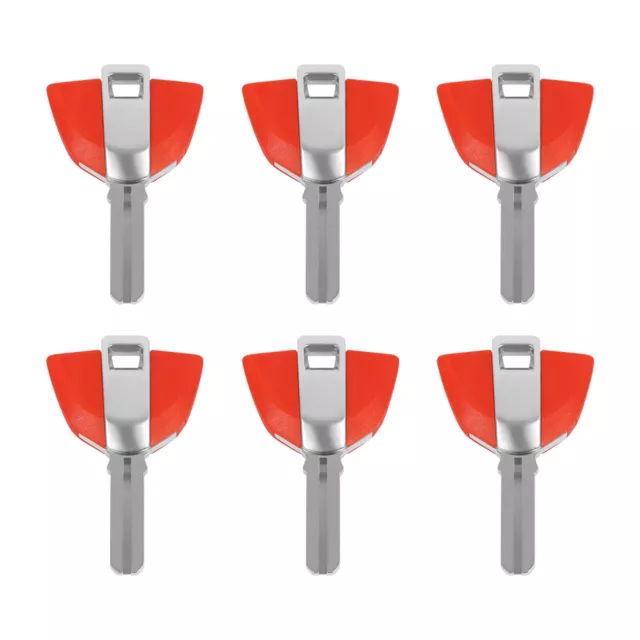 6x Motorcycle Blank Key Uncut Blade For BMW S1000RR F850GS F750GS S 1000RR Red
