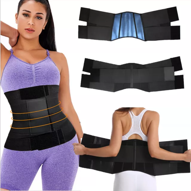 Women Waist Trainer Sauna Neoprene Sweat Belt Tummy Control Yoga Gym Body  Shaper