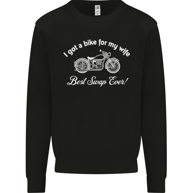 Bicicletta per My Wife Migliore Swap Ever Moto Uomo Felpa Maglione