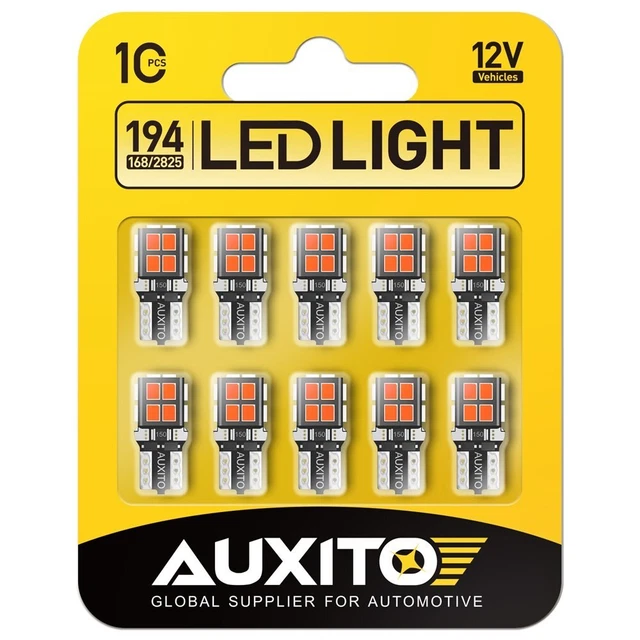10pcs License Plate Tag 14-SMD LED Red Light Bulbs T10 Wedge 168 194 2825 W5W A
