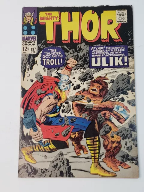 The Mighty Thor 137 1st app Ulik 2nd app Sif Jack Kirby Stan Lee Silver Age 1967