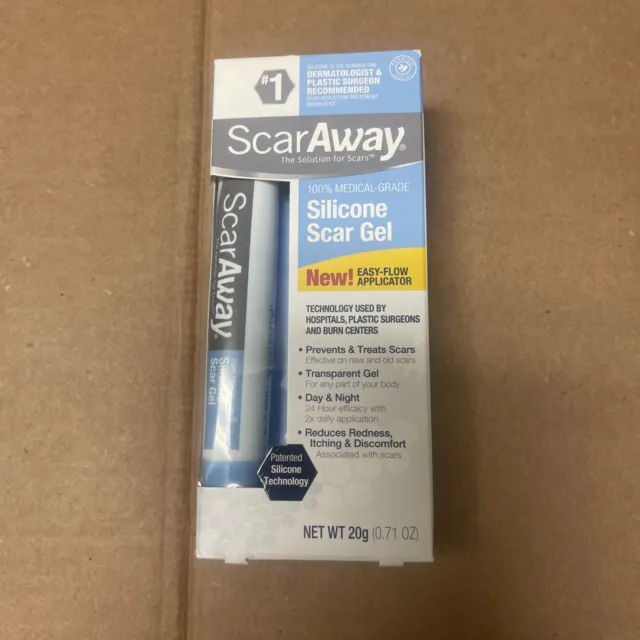 ScarAway Large .71 oz Size Silicone Scar Gel Medical Grade Transparent 06/25 NEW