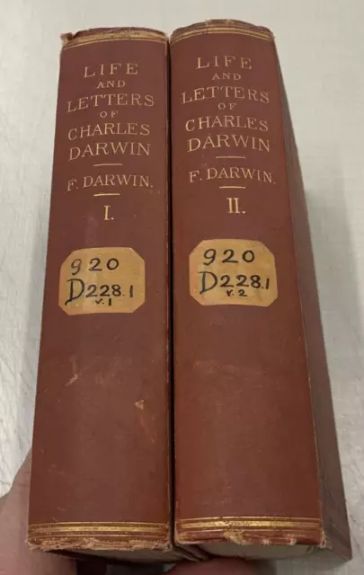 Life and Letters of Charles Darwin 1888 2 Vol. Set Appleton Science Evolution 2