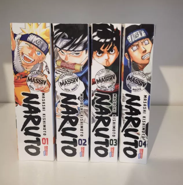 Naruto Massiv Band 1-4 Manga