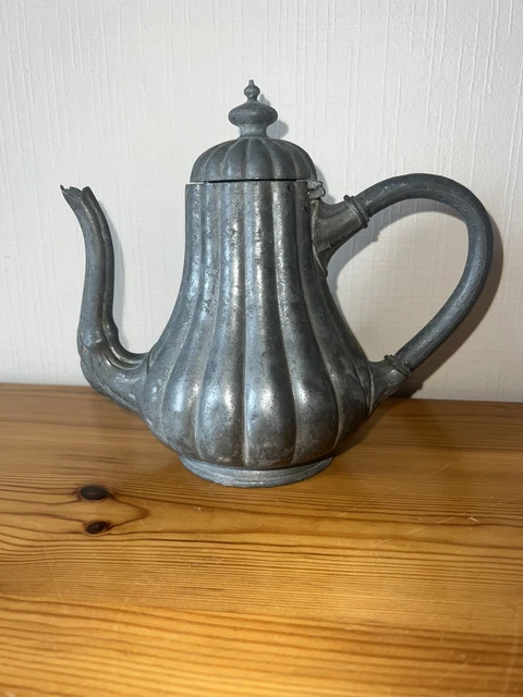 Service à Thé En étain Vintage Shaw And Fischer – Style Ancien, Argenté