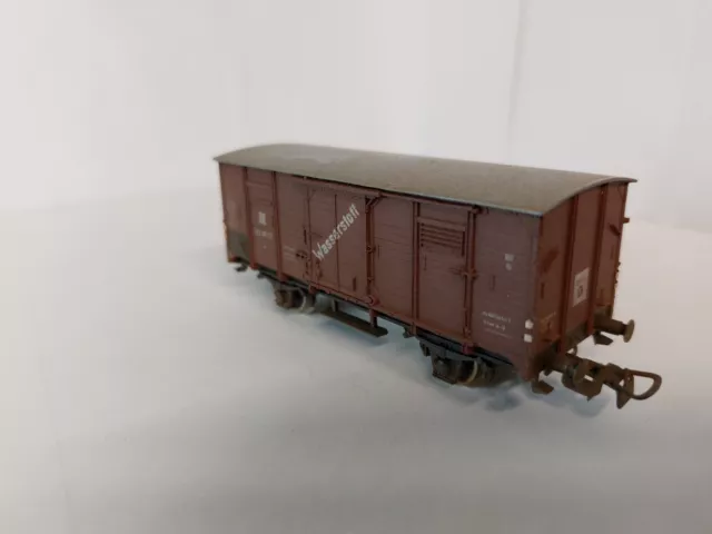Piko H0 scale model of a DR 2-axle covered van sliding doors Wasserstoff ref117