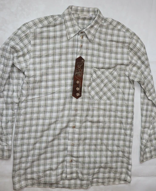 HERREN LANDHAUS Trachten FLANELL Hemd Kragenweite 41/42 L TIROLER  FASCHING
