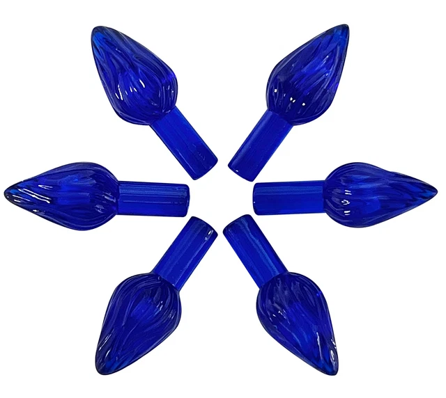 Medium Twist-Style Ceramic Christmas Tree Lights - Blue (144 Pcs)