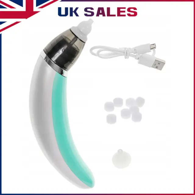 Electric Baby Silicone Nasal Aspirator Cleaner Vacuum Sucker Nose Mucus Snot UK