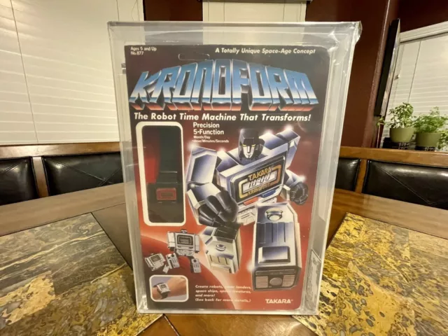 Transformers Takara 1984 G1 Kronoform Black Lcd Watch Afa 80 New Sealed Rare! Transformers Takara 1984 G1 Kronoform Black Lcd Watch Afa 80 New Sealed Rare!