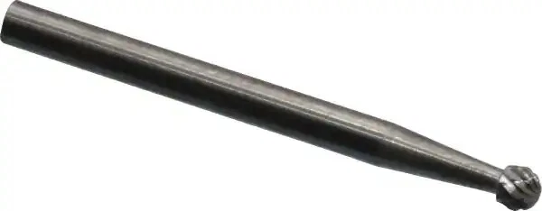 New SGS Pro SD-42, 1/8" Cut Diam, 1/8" Shank Diam, Carbide Double Cut Ball Burr