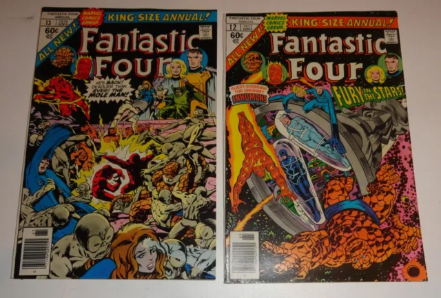 Fantastic Four Annuals #12,13 Inhumans Moleman Nm 9.2 1977/78